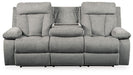 Mitchiner - Fog - Rec Sofa W/Drop Down Table Unique Piece Furniture