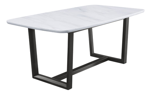 Madan - Dining Table - Marble Top & Weathered Gray Finish Unique Piece Furniture
