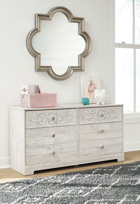 Paxberry - Whitewash - Six Drawer Dresser - Weatherworn Unique Piece Furniture
