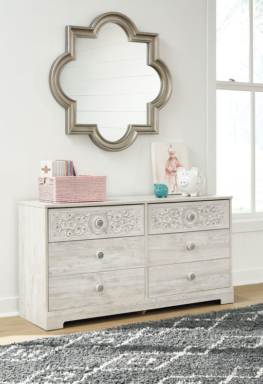Paxberry - Whitewash - Six Drawer Dresser - Weatherworn Unique Piece Furniture