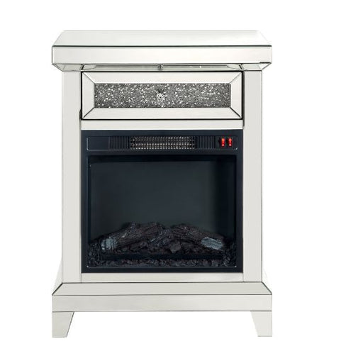 Noralie - Fireplace - Pearl Silver - 35" Unique Piece Furniture