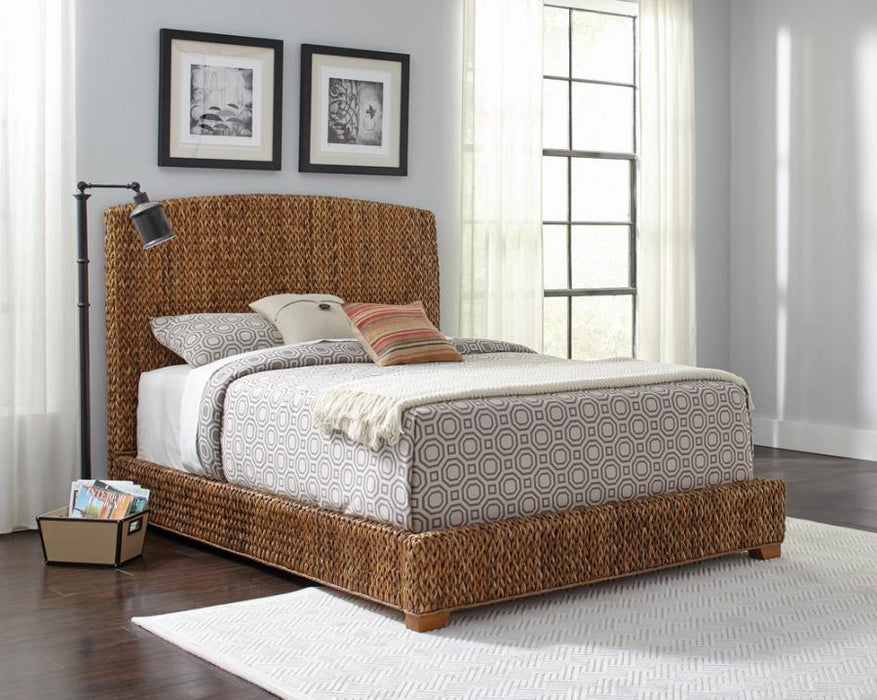 Laughton - Hand-Woven Banana Leaf Bed Unique Piece Furniture