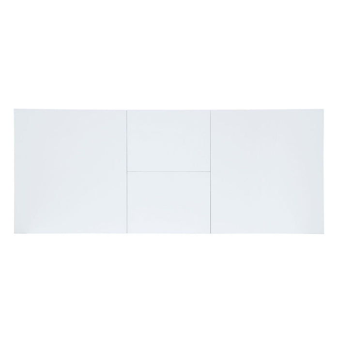 Acme Gallegos Dining Table, White High Gloss Finish