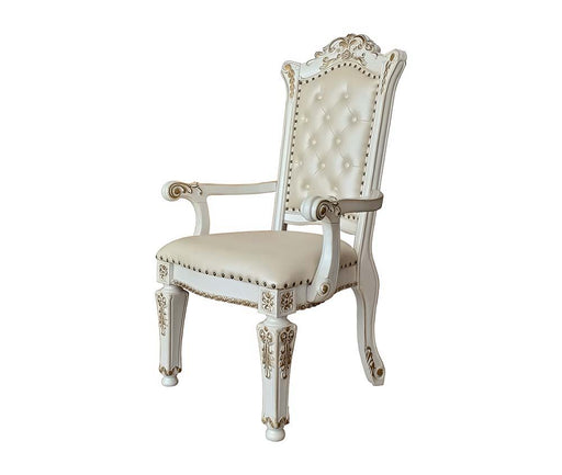 Vendom - Dining Chair (Set of 2) - PU & Antique Pearl Finish Unique Piece Furniture