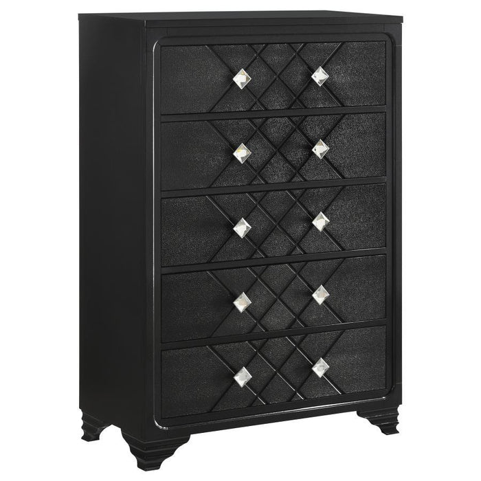 Penelope - 5-Drawer Chest - Black Unique Piece Furniture