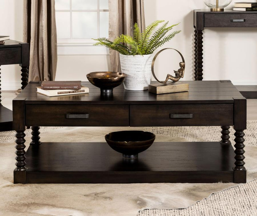 Meredith - 2-Drawer Coffee Table - Coffee Bean Unique Piece Furniture