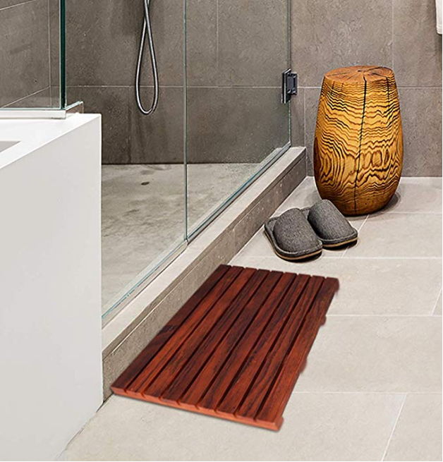 Teak Wood Bathroom Anti-Slip Mat