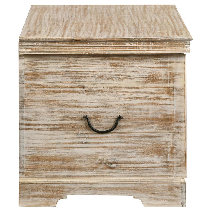 Nilay - Rectangular Storage Trunk - White Washed And Black Unique Piece Furniture