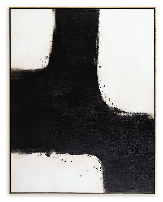 Reighlea - Black / White - Wall Art Unique Piece Furniture