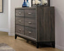 Watson - 6-Drawer Dresser - Gray Oak And Black Unique Piece Furniture