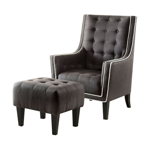 Ophelia - Accent Chair - Black Linen Unique Piece Furniture
