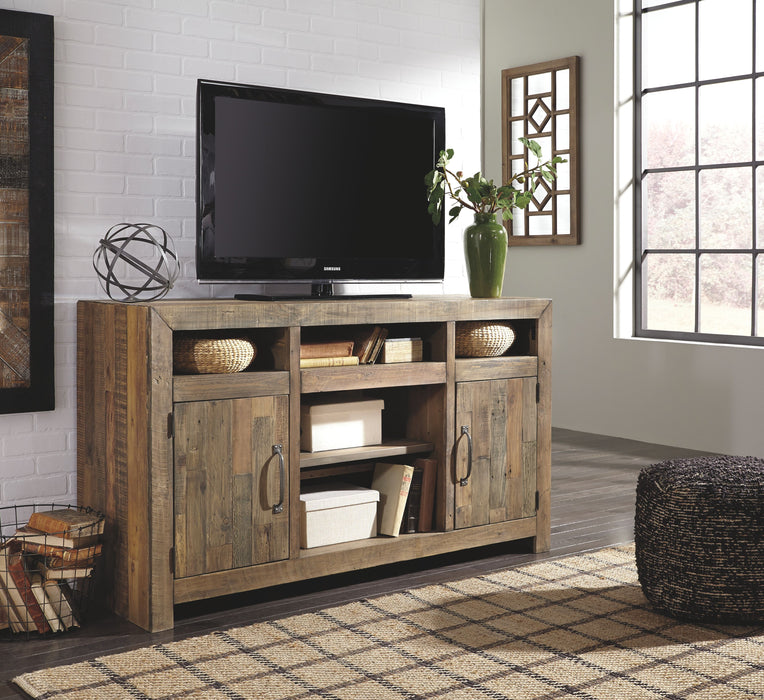 Sommerford - Brown - LG TV Stand W/Fireplace Option Unique Piece Furniture
