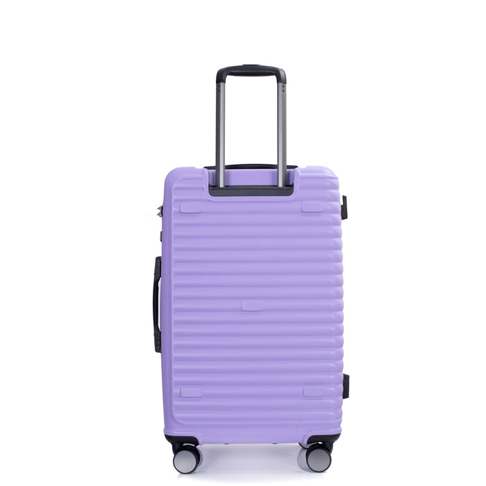 3 Piece Luggage Sets Lightweight Suitcase With Two Hooks, 360° Double Spinner Wheels, Tsa Lock, (21/25/29) Light Purple