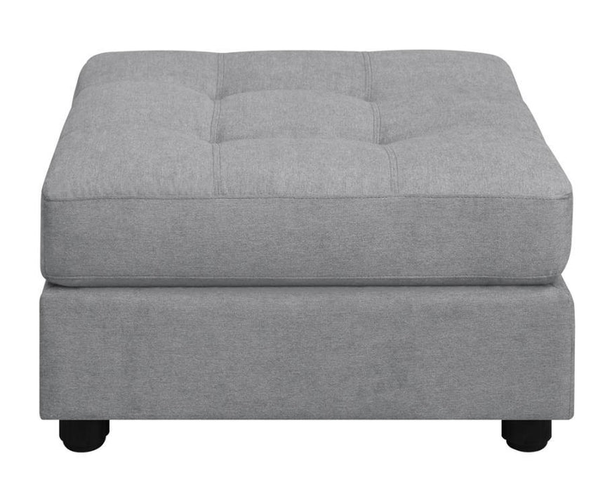 Claude - Tufted Cushion Back Ottoman - Dove Unique Piece Furniture