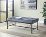 Brantley - Bench - Gray Velvet & Sandy Gray Finish Unique Piece Furniture