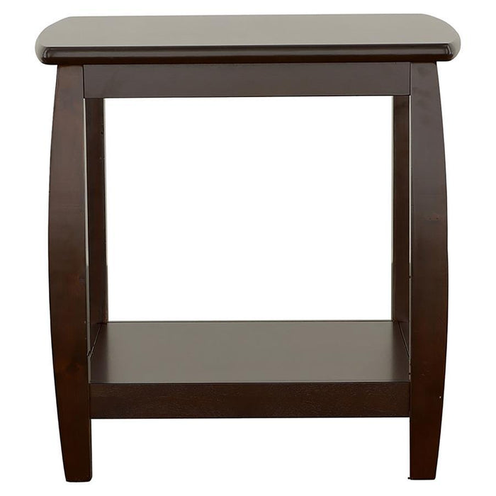 Dixon - Square End Table With Bottom Shelf - Espresso Unique Piece Furniture