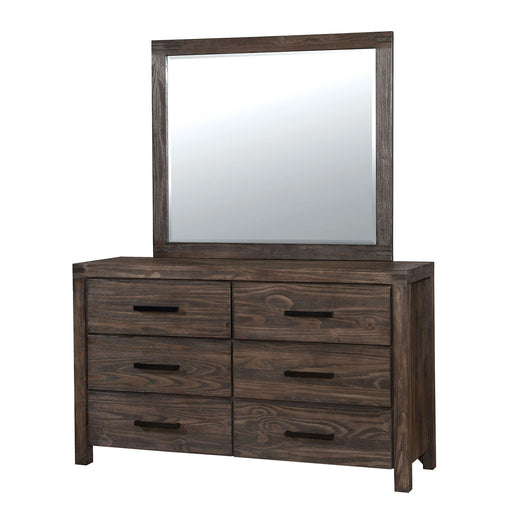 Rexburg - Mirror - Wire - Brushed Rustic Brown Unique Piece Furniture