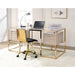 Huyana - Desk - Clear Glass & Gold Unique Piece Furniture