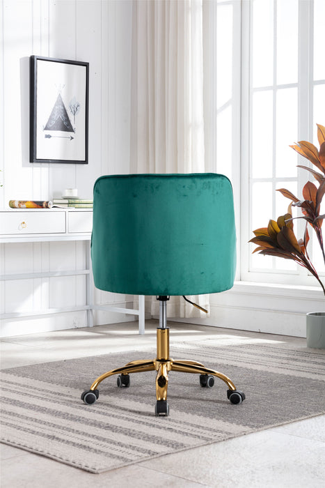 Coolmore Swivel Shell Chair For / Bed Room, Modern Leisure Office Chair - Green