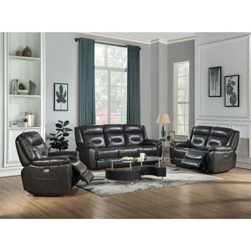 Imogen - Sofa - Gray Leather-Aire Unique Piece Furniture