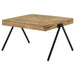 Avery - Rectangular Coffee Table With Metal Legs - Natural And Black Unique Piece Furniture
