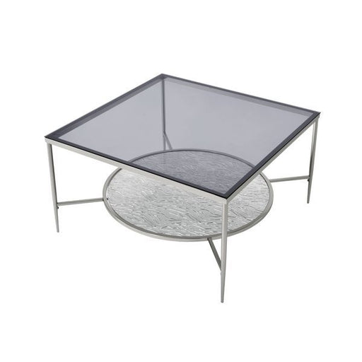 Adelrik - Coffee Table - Glass & Chrome Finish Unique Piece Furniture