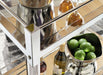 Chaseton - Clear / Silver Finish - Bar Cart Unique Piece Furniture