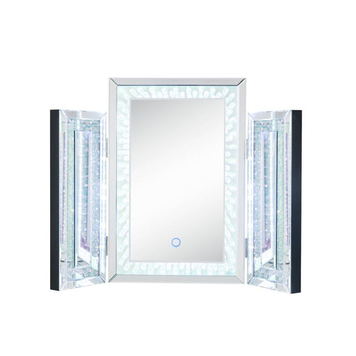 Nysa - Accent Decor - Mirrored & Faux Crystals Unique Piece Furniture