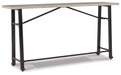 Karisslyn - Whitewash / Black - Long Counter Table Unique Piece Furniture