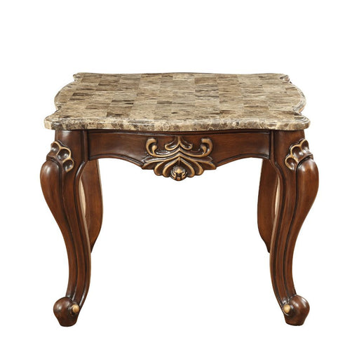 Shalisa - End Table - Marble & Walnut Unique Piece Furniture