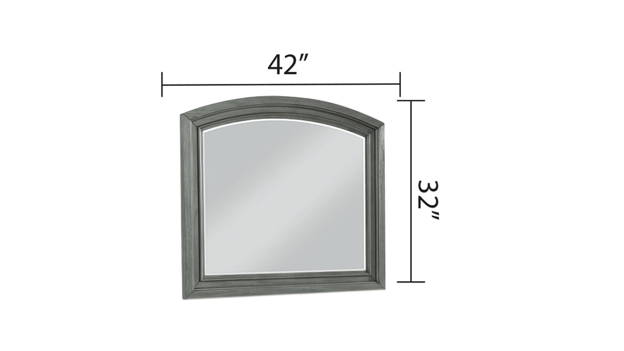 Jackson Modern Style Mirror Made With Wood & Rustic Gray Finish