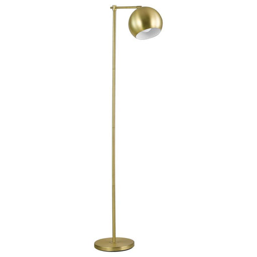 Linnea - 1-Light Dome Shade Floor Lamp - Brass Unique Piece Furniture