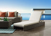 Salena - Patio Lounge Chair - Beige Fabric & Gray Finish - 8" Unique Piece Furniture