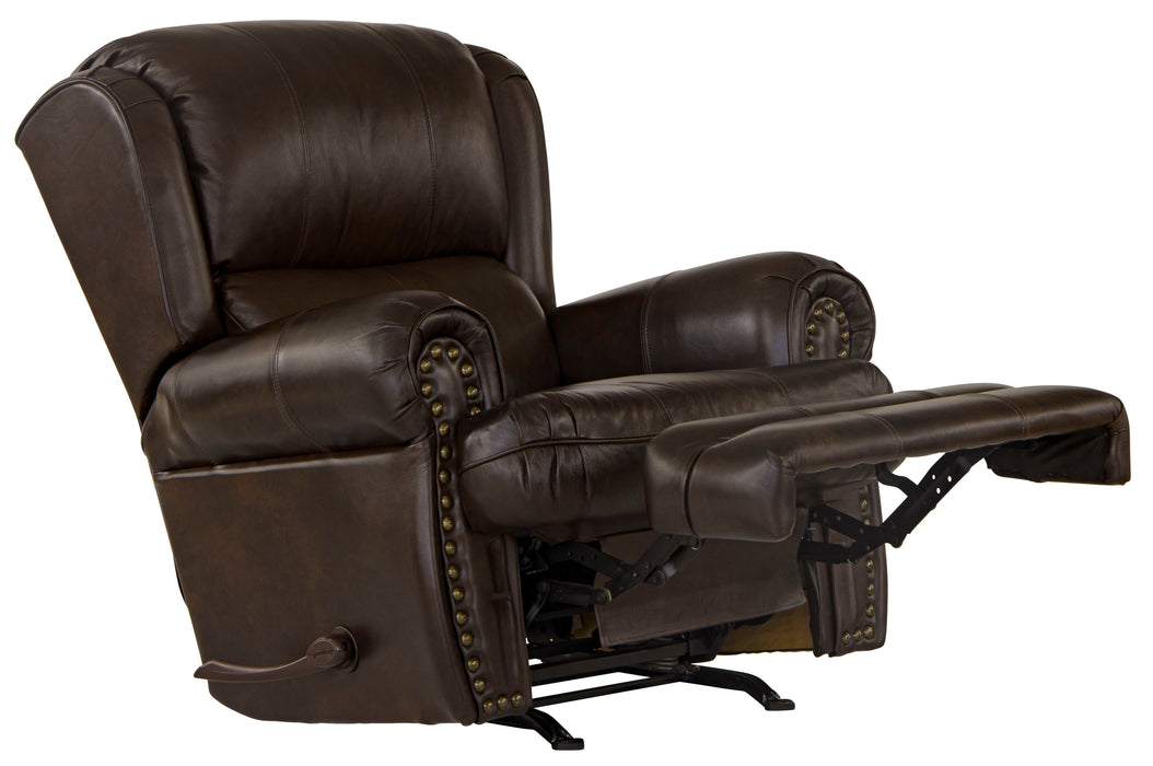 Roberto - Leather Rocker Recliner - Cocoa
