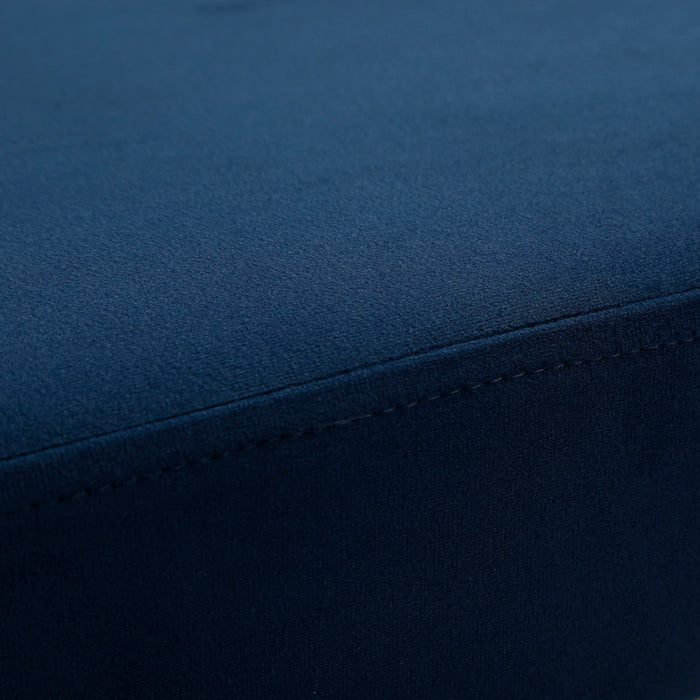 Long Upholstered Bench Navy Blue