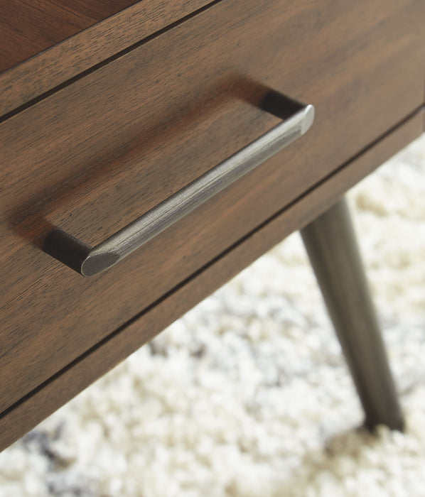 Calmoni - Brown - Square End Table Unique Piece Furniture