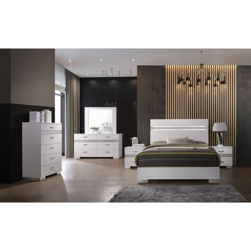 Naima II - Mirror - White High Gloss Unique Piece Furniture