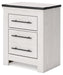 Schoenberg - White - Two Drawer Night Stand Unique Piece Furniture