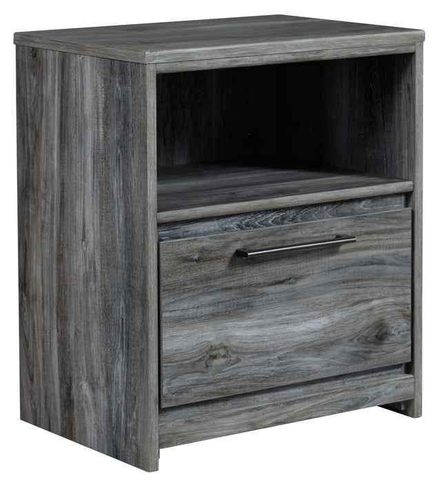 Baystorm - Gray - One Drawer Night Stand Unique Piece Furniture