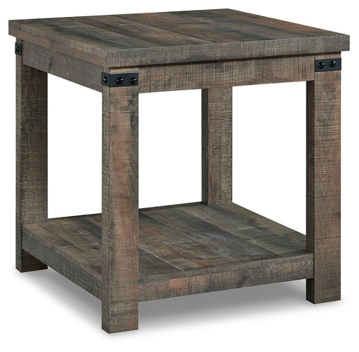 Hollum - Rustic Brown - Square End Table Unique Piece Furniture