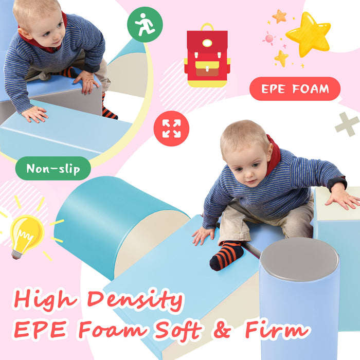 Soft Climb And Crawl Foam Playset, Safe Soft Foam Nugget Shapes Block For Infants, Preschools, Toddlers, Kids Crawling And Climbing Indoor Active Stacking Play Structure