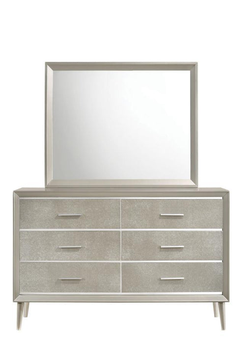 Ramon - Dresser Mirror - Metallic Sterling Unique Piece Furniture