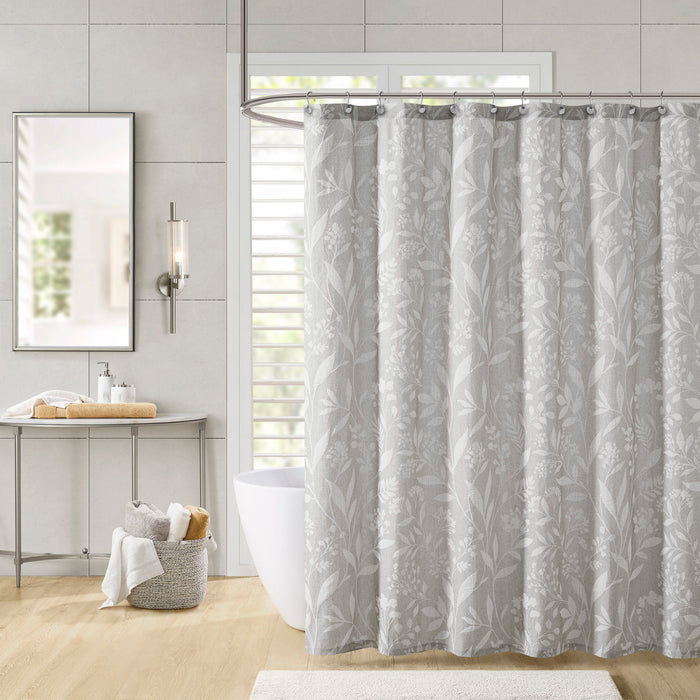 Floral Shower Curtain - Taupe