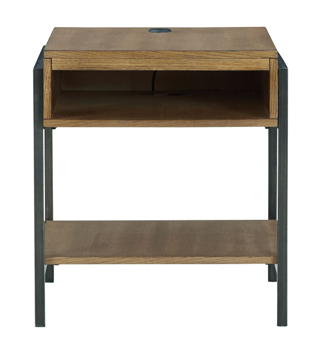 Fridley - Brown / Black - Rectangular End Table Unique Piece Furniture