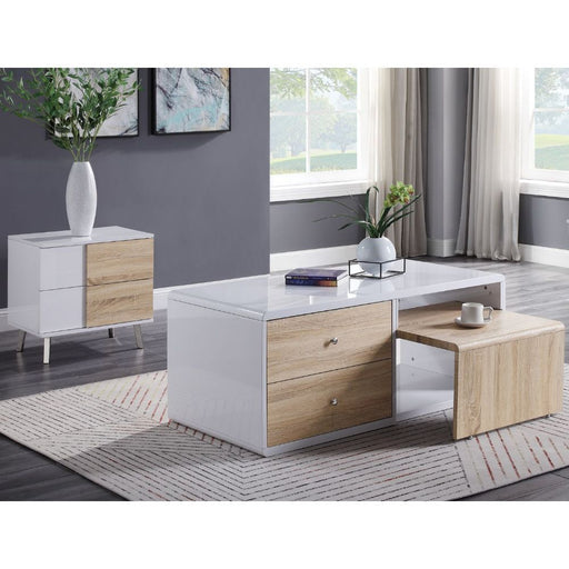 Verux - Coffee Table - White High Gloss Unique Piece Furniture