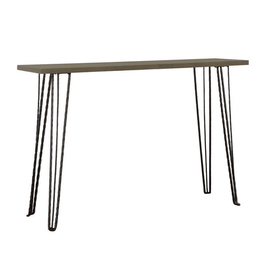 Neville - Rectangular Console Table - Concrete And Black Unique Piece Furniture