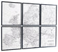 Avanworth - Black / White - Wall Art Set (Set of 6) Unique Piece Furniture