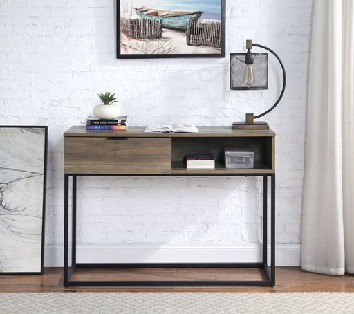 Galeno - Writing Desk - Rustic Oak & Black Finish Unique Piece Furniture