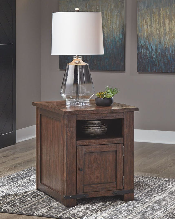 Budmore - Brown Dark - Rectangular End Table Unique Piece Furniture