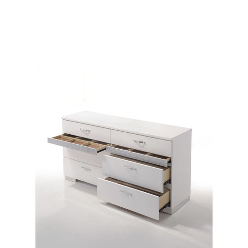 Naima II - Dresser - White High Gloss Unique Piece Furniture